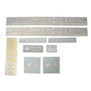 Decal Set for International / Farmall W-6 1939-1947 "McCORMICK-DEERING" Vinyl - Quality Farm Supply