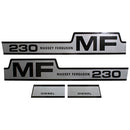 Decal Set for Massey Ferguson 230 Mylar - Hood Only - Quality Farm Supply