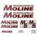 Decal Set for Minneapolis Moline M5 Red Mylar - Red letters - Quality Farm Supply