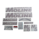 Decal Set for Minneapolis Moline M5 Red Vinyl - Red Letters - Quality Farm Supply