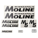 Decal Set for Minneapolis Moline M5 Black Mylar - Black Letters - Quality Farm Supply