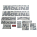 Decal Set for Minneapolis Moline M5 Black Vinyl - Black Letters - Quality Farm Supply