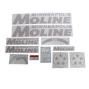 Decal Set for Minneapolis Moline 5 Star Red Vinyl - Red Letters - Quality Farm Supply