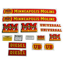 Decal Set for Minneapolis Moline UB Diesel Mylar - Quality Farm Supply