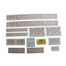 Decal Set for Minneapolis Moline UB Diesel Vinyl - Quality Farm Supply