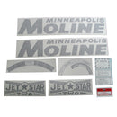 Decal Set for Minneapolis Moline Jet Star 2 Black Vinyl - Black Letters - Quality Farm Supply