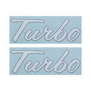 TURBO Decals for International / Farmall 1066 Vinyl - Black & White "TURBO" - of 2 - Quality Farm Supply