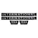 Decal Set for International / Farmall 1066 Mylar - Black & Chrome - Hood Only - Quality Farm Supply