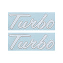TURBO Decals for International / Farmall 1066 Vinyl - White & Gold "HYDRO" - of 2 - Quality Farm Supply