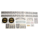 Decal Set for Minneapolis Moline U302 Vinyl - Quality Farm Supply