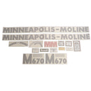 Decal Set for Minneapolis Moline M670 Vinyl - Quality Farm Supply