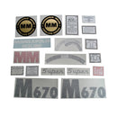 Decal Set for Minneapolis Moline Super M670 Vinyl - Quality Farm Supply