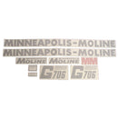 Decal Set for Minneapolis Moline G706 Slanted Lettering Vinyl - Slanted Letters - Quality Farm Supply