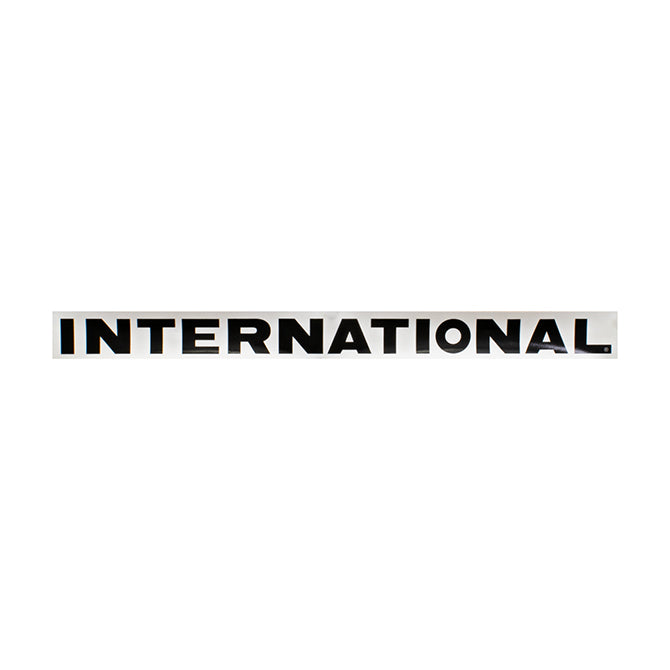 "INTERNATIONAL" Decal for International / FarmallMisc.Mylar - 1" x 17" - Black Block Letters - Quality Farm Supply