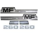 Decal Set for Massey Ferguson 260 Mylar - Hood Only - Quality Farm Supply
