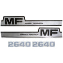Decal Set for Massey Ferguson 2640 Mylar - Hood Only - Quality Farm Supply