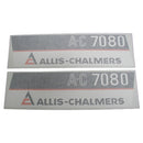 Decal Set for Allis Chalmers 7080 Maroon Chassis Vinyl - Quality Farm Supply