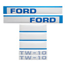 Decal Set for Ford TW10 Mylar - Blue & White - Hood Only - Quality Farm Supply