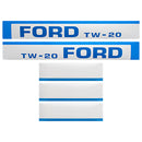 Decal Set for Ford TW20 Mylar - Blue & White - Hood Only - Quality Farm Supply