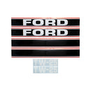 Decal Set for Ford TW25 Mylar - Black & Red - Hood Only - Quality Farm Supply