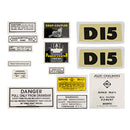 Chassis Decal Set for Allis Chalmers D15 - Quality Farm Supply