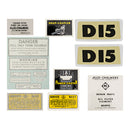Chassis Decal Set for Allis Chalmers D15 Vinyl - Quality Farm Supply