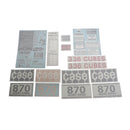 Decal Set for Case 870 Agri King Diesel 1970 - Early 1974 - Quality Farm Supply