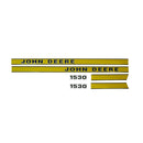 Decal Set for John Deere 1530 Late Mylar - Hood Only - 2 3/16" Wide Stripe - Quality Farm Supply
