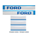Decal Set for Ford TW30 Mylar - Blue & White - Hood Only - Quality Farm Supply