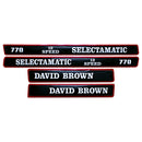 Decal Set for David Brown 770 Selectamatic - Quality Farm Supply