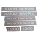 Decal Set for David Brown 1200 Selectamatic Vinyl - Quality Farm Supply
