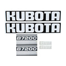 Decal Set for Kubota B7200 Mylar - Hood Only - Quality Farm Supply