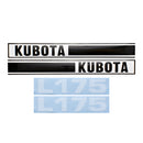 Decal Set for Kubota L175 Mylar - Hood Only - Quality Farm Supply
