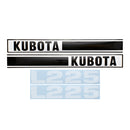 Decal Set for Kubota L225 Mylar - Hood Only - Quality Farm Supply