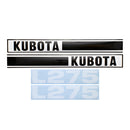 Decal Set for Kubota L275 Mylar - Hood Only - Quality Farm Supply