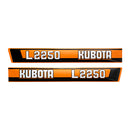 Decal Set for Kubota L2250 Mylar - Hood Only - Quality Farm Supply