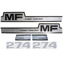 Decal Set for Massey Ferguson 274 Mylar - Hood Only - Quality Farm Supply