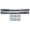 Decal Set for Massey Ferguson 360 Mylar - Hood Only - Quality Farm Supply