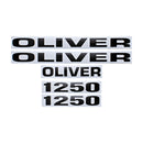 Decal Set for Oliver 1250 Mylar - Hood Only - Quality Farm Supply