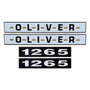 Decal Set for Oliver 1265 Mylar - Hood Only - Quality Farm Supply